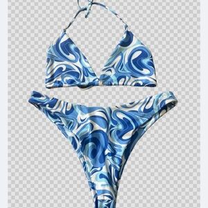 Blue Swirl Bikini Set